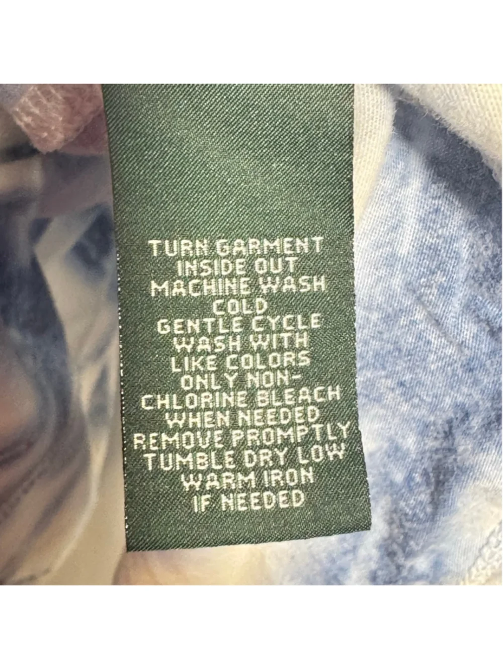 Size M Lauren Jeans Co Ralph Lauren Blue White Tie-Dye Cotton Tank Dress